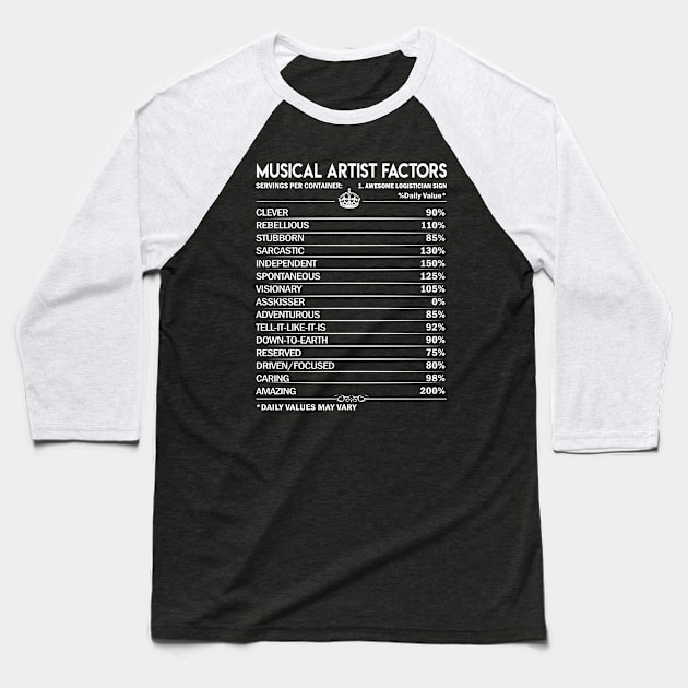 Musical Artist T Shirt - Daily Factors 2 Gift Item Tee Baseball T-Shirt by Jolly358